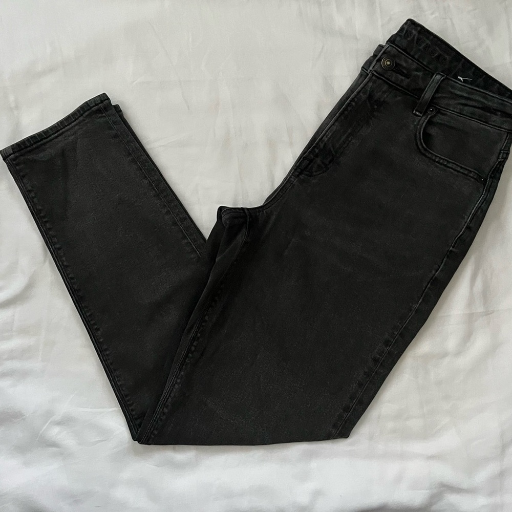 American Eagle Outfitters Black Straight Leg Jeans - Picture 1 of 2